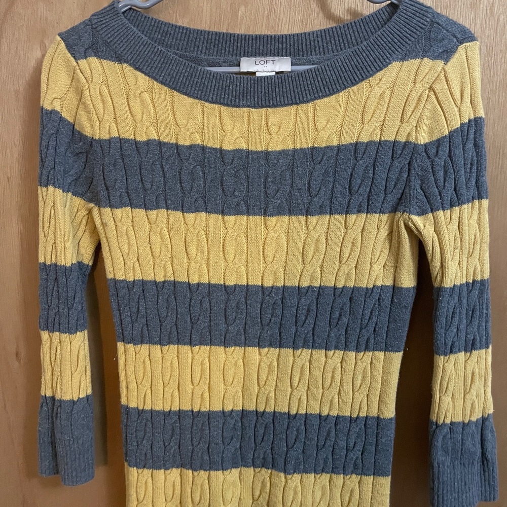 Ann Taylor Loft - Sweater Grey/Yellow